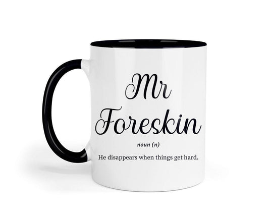 Funny 'Foreskin' Novelty Mug & Coaster Set - Office Gag Gift