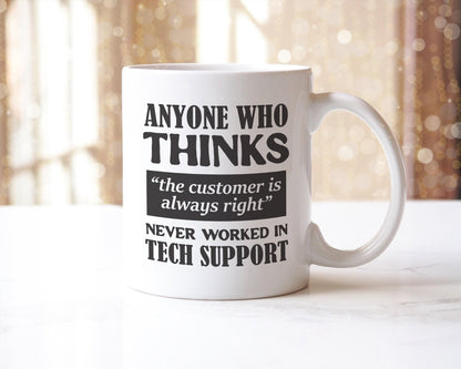 Funny Tech Support Mug It Expert Computer Geek Office Humour Gift Coffee Tea Cup