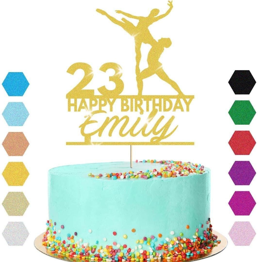 Ballerina Cake Topper Dancer Ballet Dance Birthday Cake Decoration Any Name Age
