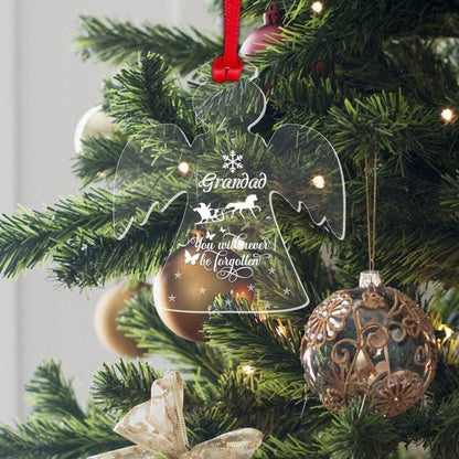 Personalised Grandad Christmas Memorial Bauble Keepsake Angle Any Name Memorial  Gift