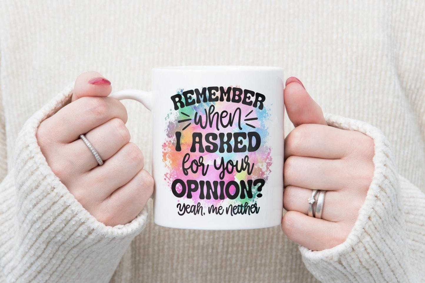 Remember Sarcastic Mug And Coaster Gift Set When I Asked For Your Opinion Gifts