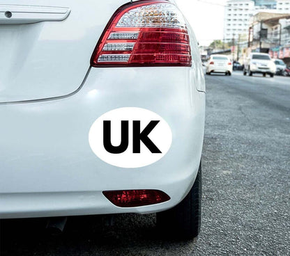 UK Flag & Oval Car Stickers: Vinyl Decal Set