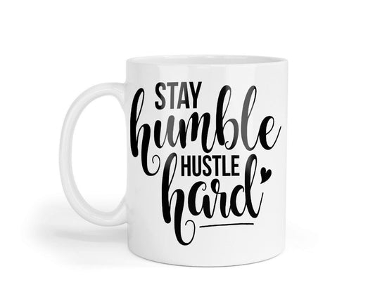 Stay Humble Mug & Coaster Set Inspirational Birthday Motivational Coffee Gift