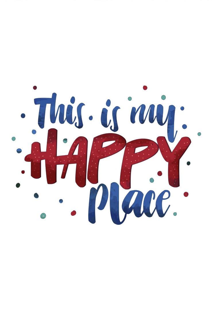 This Is My Happy Place Inspirational Positive Quote Poster Print Wall