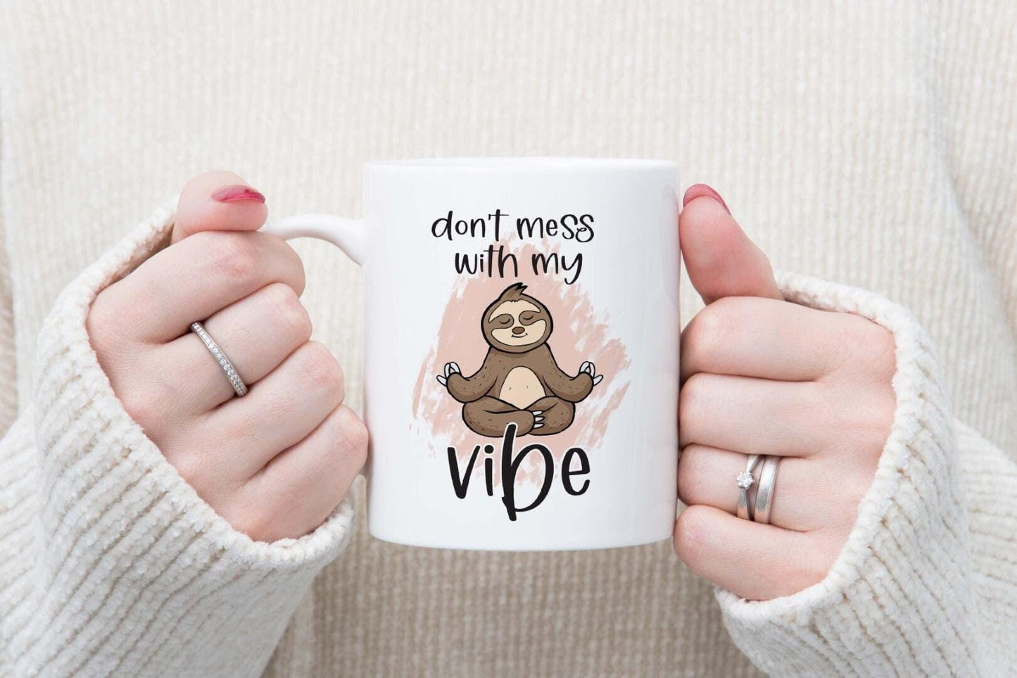 Funny Sloth Coffee Mug and Coaster Gift Set