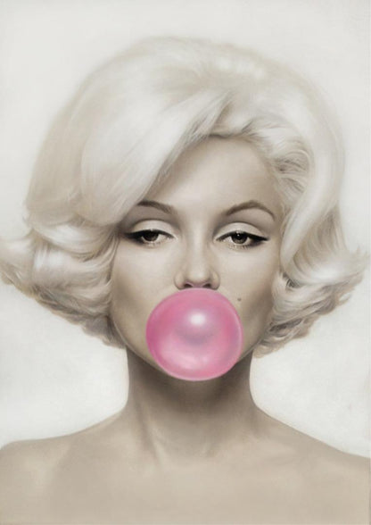 Marilyn Monroe Pink Bubblegum Giant Poster - A5 A4 A3 A2 A1 Huge Sizes