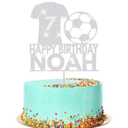 Custom Football Shirt Birthday Cake Topper Personalised Sports Party Decoration