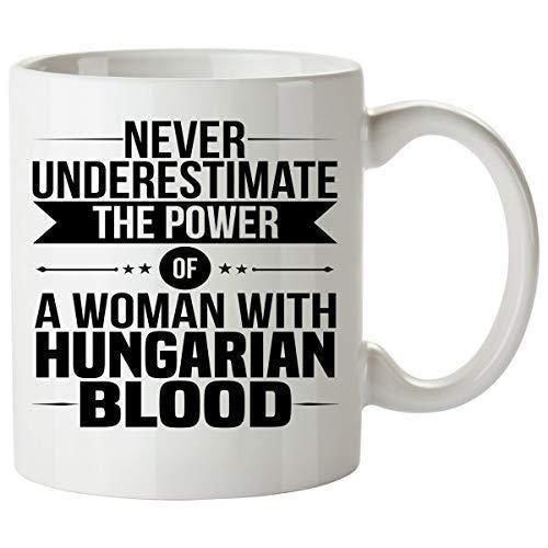 Hungarian Woman Mug: "Never Underestimate" Coffee Cup, UK Made