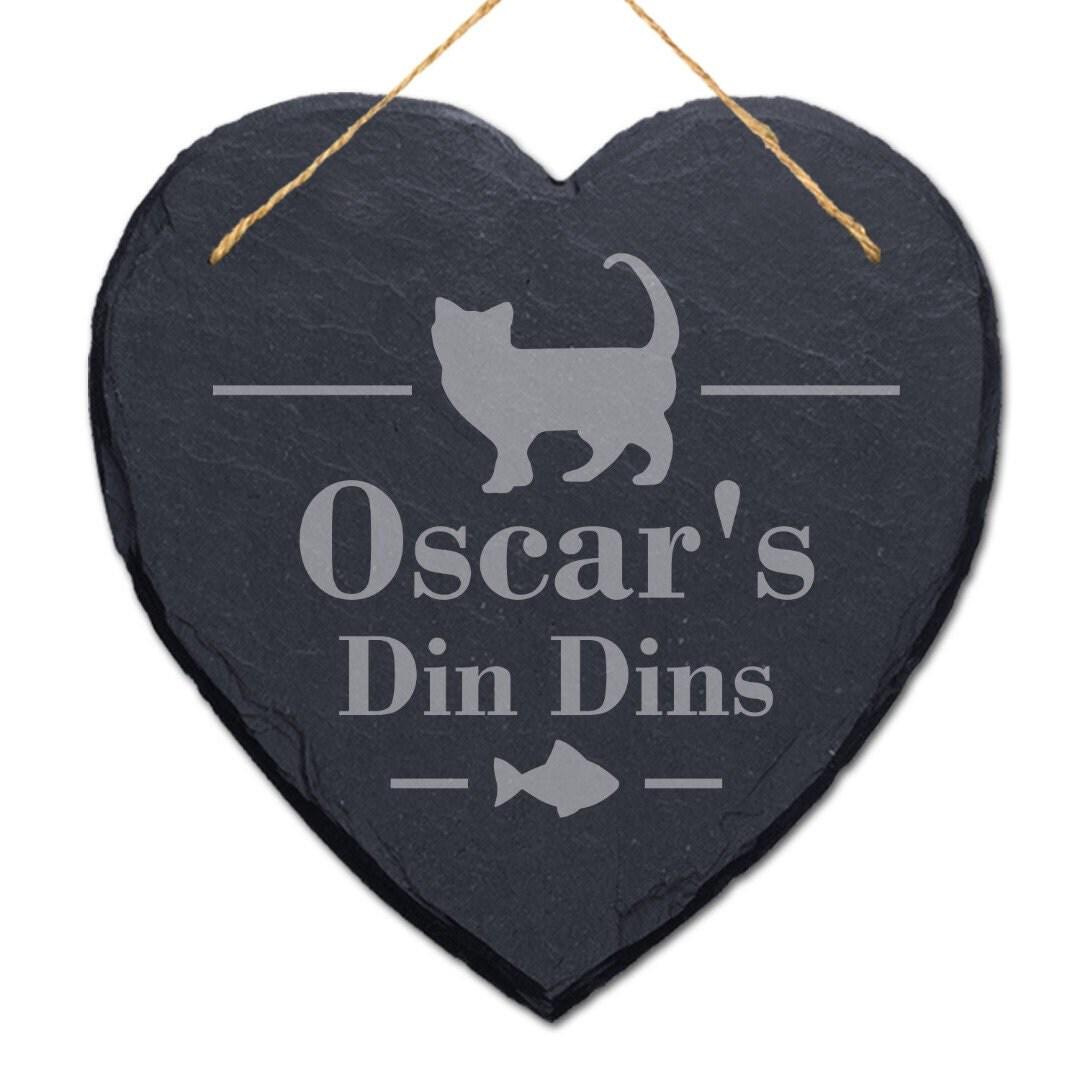 Personalised Engraved Slate Cat Food Mat: Pet Placemat Tray