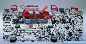 VW Golf Mk2 GTI Exploded View Poster - Car Parts Diagram