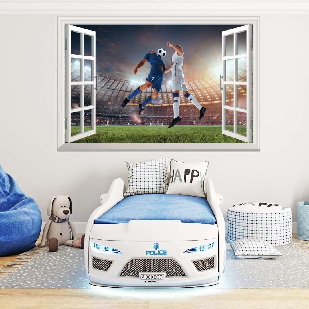 Football Stadium 3D Wall Sticker: Boys Sports Decor