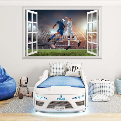 Football Stadium 3D Wall Sticker: Boys Sports Decor