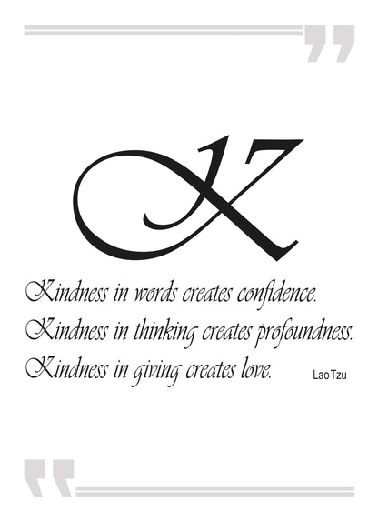 Kindness In Words Motivational Inspirational Positive Quote Poster Print Wall