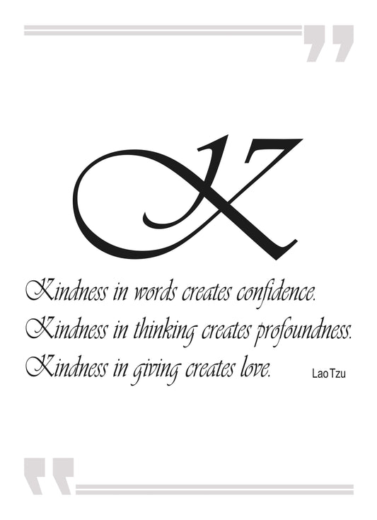 Kindness In Words Motivational Inspirational Positive Quote Poster Print Wall