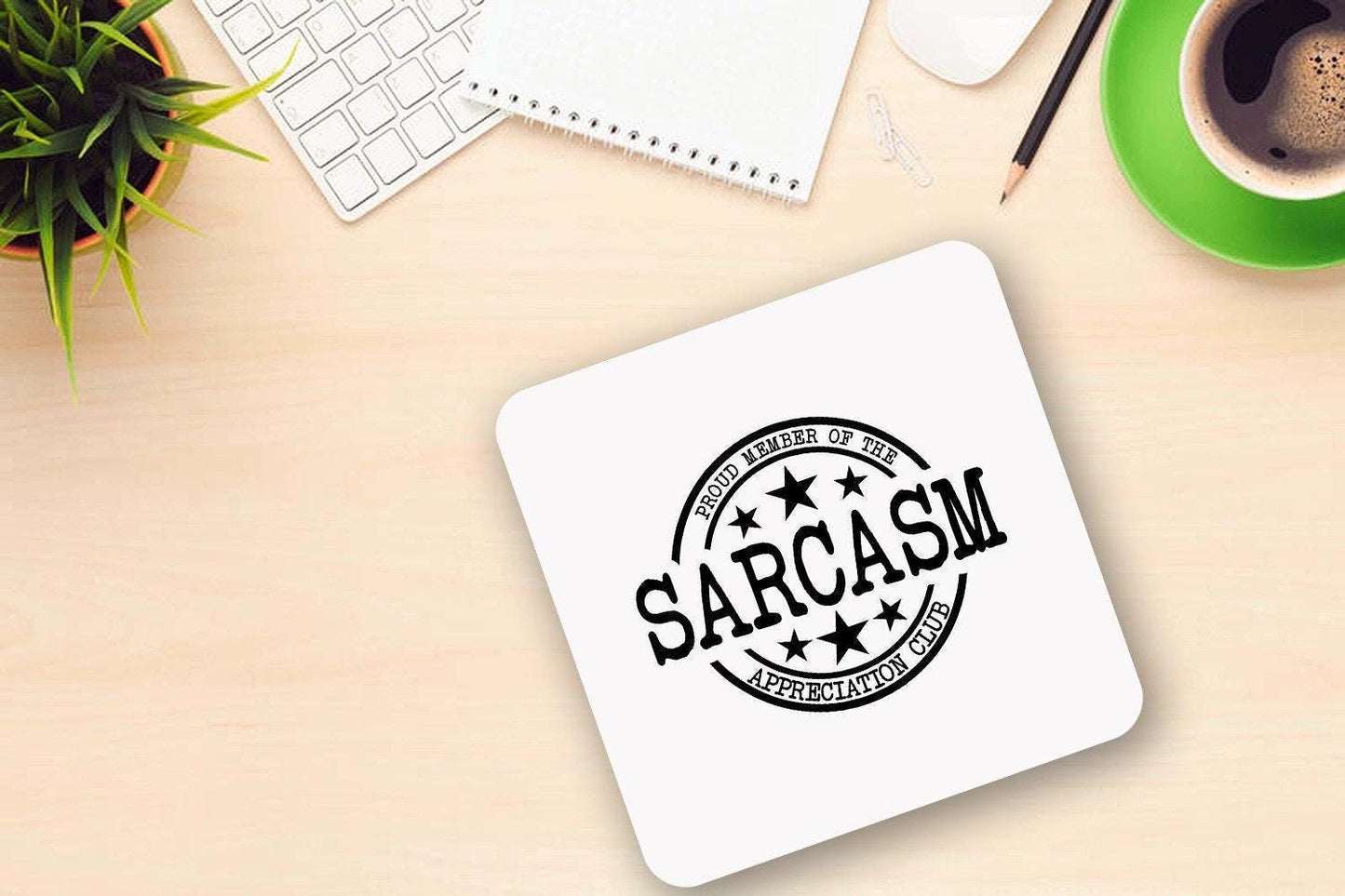 Proud Member Of The Sarcasm Appreciation Club - Novelty Mug & Coaster Coffee Tea Cup Gift