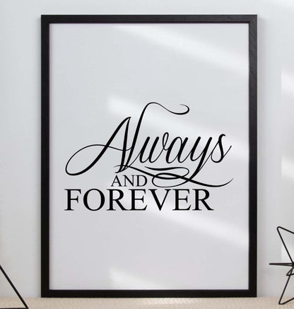Always & Forever Inspirational Positive Thought Quote Poster Print Wall Art