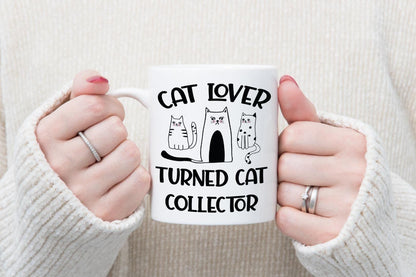 Cat Lover Mug & Coaster Set Turned Collector Funny Birthday Christmas Tea Gift