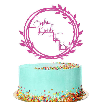 Personalized Glitter Bride-to-be Cake Topper For Wedding Party Decoration