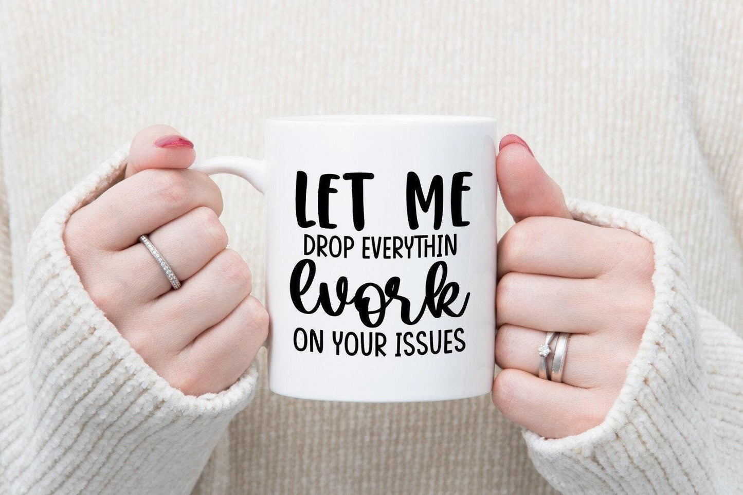 Funny Office Mug & Coaster Set: Let Me Drop Everything
