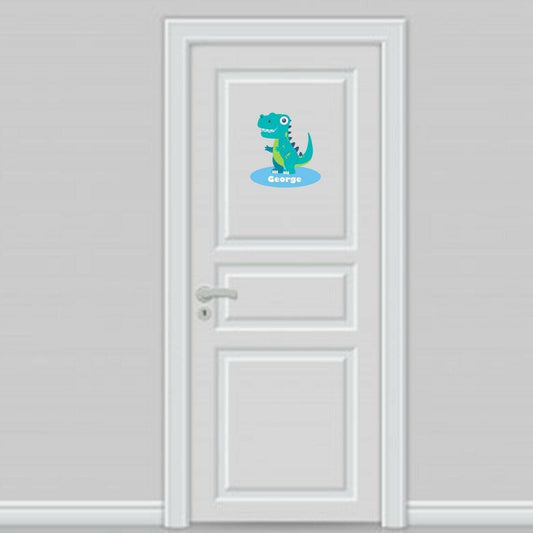 Personalised Dinosaur Wall Sticker Boys Bedroom Nursery Kids Name Vinyl T-rex