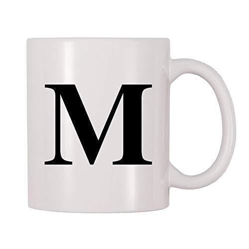Personalised Letter M Coffee Mug: Custom Initial Tea Cup, UK Made