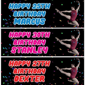 2 Personalised Ballet Dancer Birthday Party Celebration Banner Decoration Poster