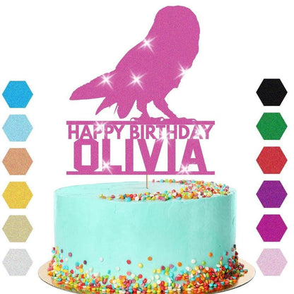 Bird Cake Topper Pet Lovers Girls Boys Birthday Celebration Decoration Any Name