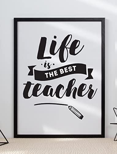 Life Is The Best Teacher Inspirational Positive Thoughts Quote Poster Print Wall