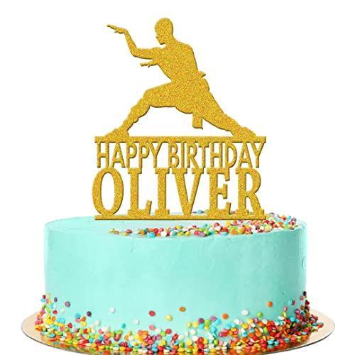 Personalised Acrylic Karate Martial Arts Fighting Boys Birthday Cake Topper Gift