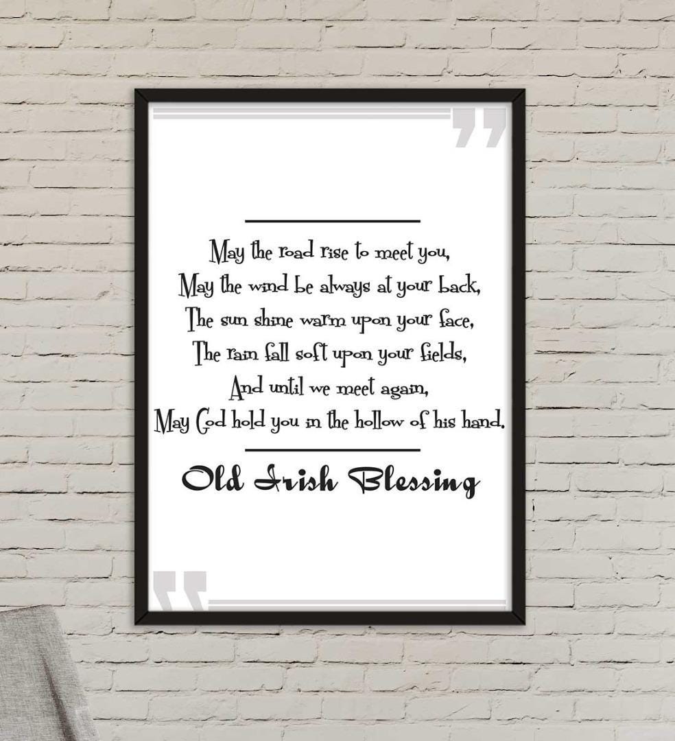 May The Road Rise To Meet You Motivational Positive Quote Art Poster Print Wall