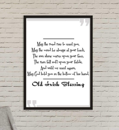 May The Road Rise To Meet You Motivational Positive Quote Art Poster Print Wall