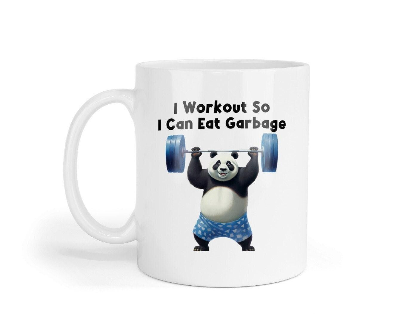 Funny Fitness Panda Coffee Mug & Coaster Set