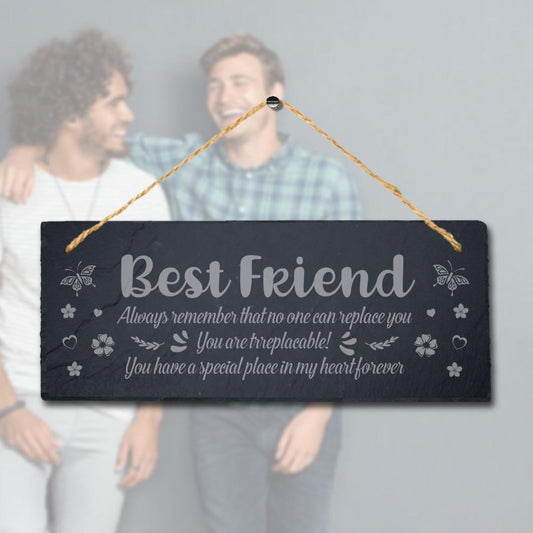 Best Friend Hanging Slate Always Remember Friendship Day Ideal Gift Plaque Sign
