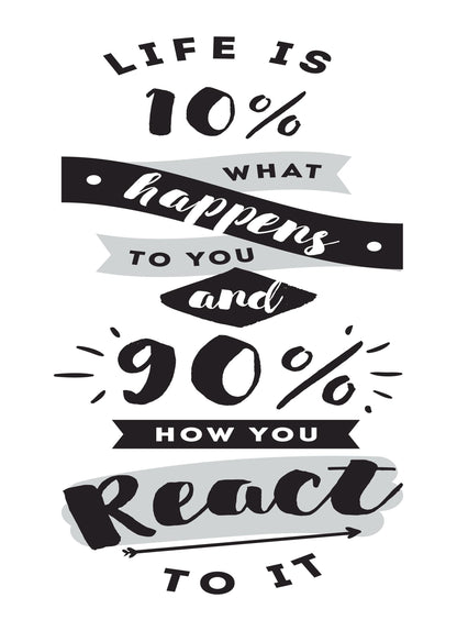 Like Is What Happens To You Inspirational Positive Quote Poster Print Wall