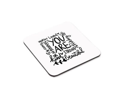 You Are Worthy Motivational Mug Ceramic Mug Tea Cup And Coaster Set Gift