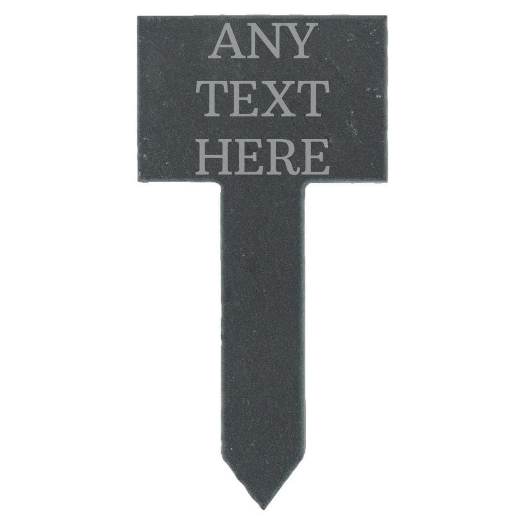 Personalised Slate Plant Markers Any Text Laser Engraved Plant Labels