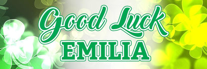 2 Personalised Good Luck Birthday Celebration Banners Decoration Posters