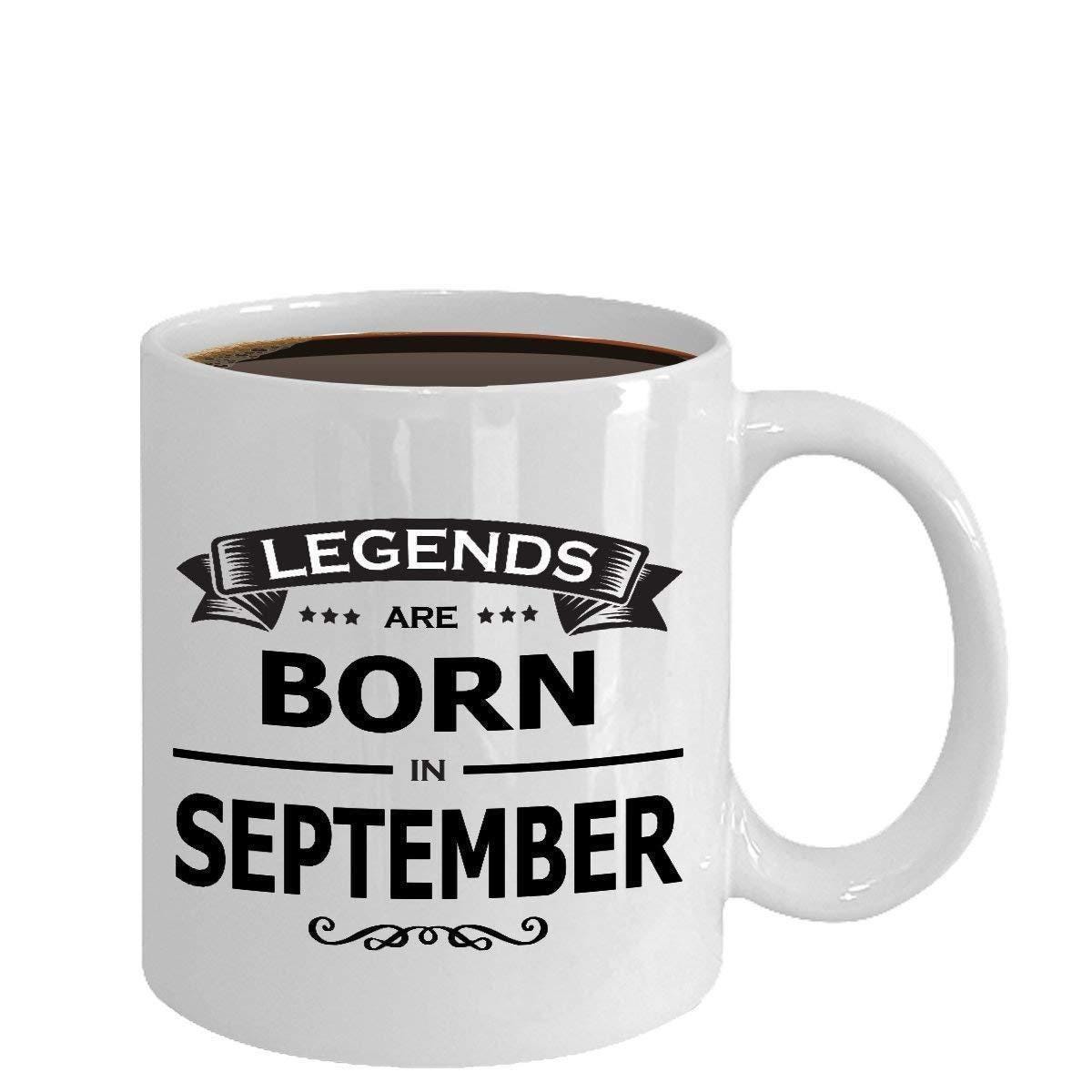Legends Are Born In September Mug: Funny Novelty Coffee Cup