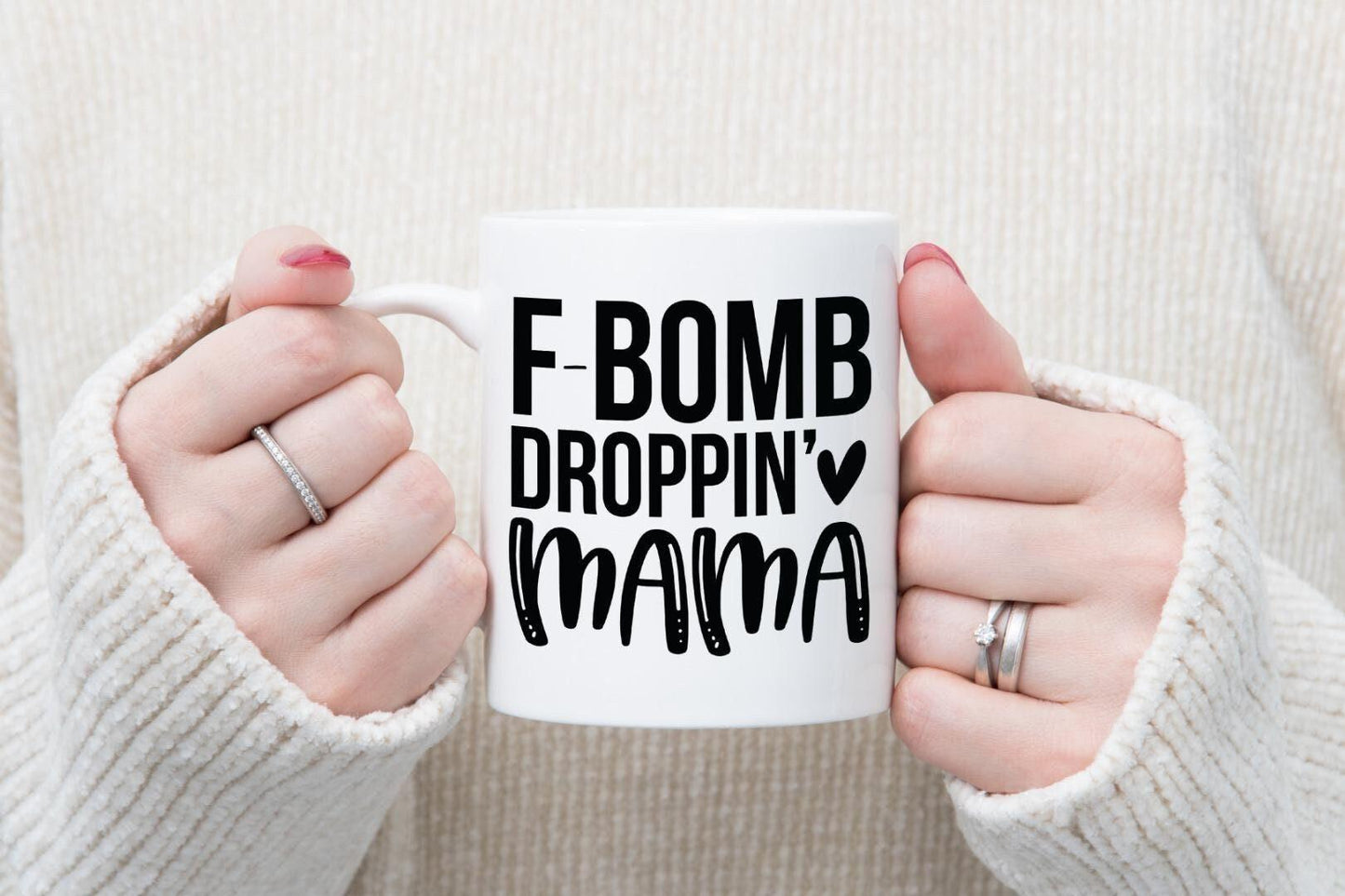 F-bomb Dropping Mum Mug & Coaster Set Funny Mummy Mothers Day Birthday Tea Gift