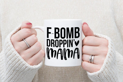 F-bomb Dropping Mum Mug & Coaster Set Funny Mummy Mothers Day Birthday Tea Gift