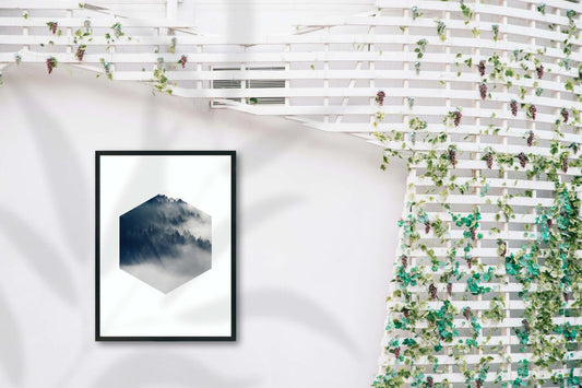 Forest Tree Fog Bedroom Woodland Minimalist Wall Art Home Decor Print Poster