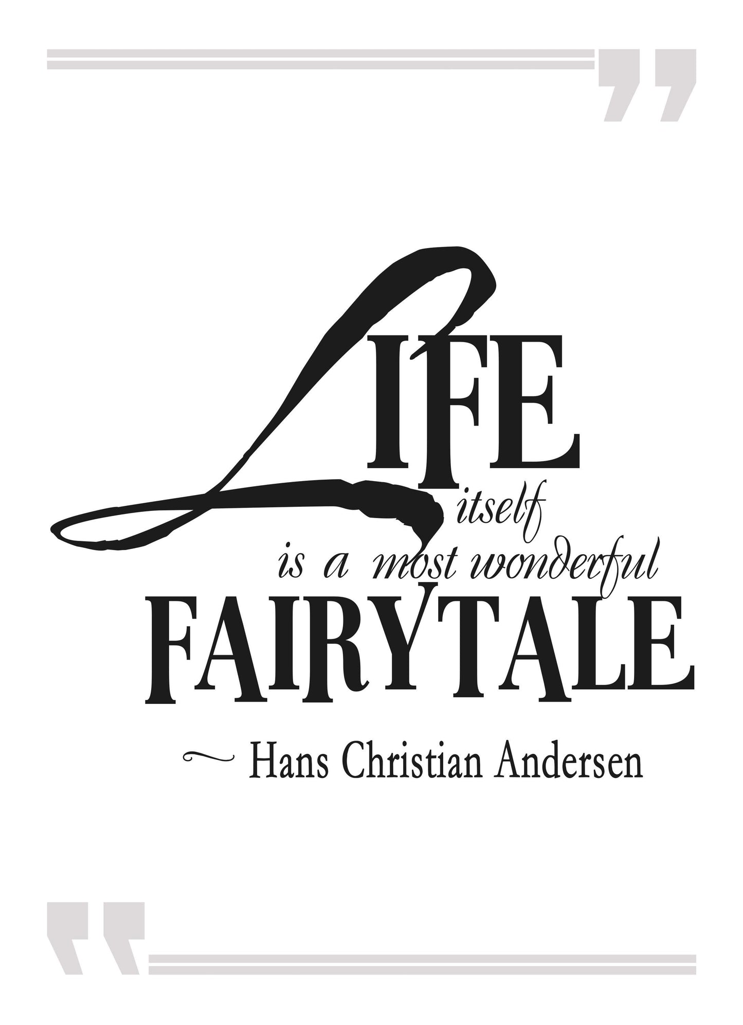 Inspirational Fairytale Quote Poster: Positive Affirmation Wall Art