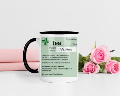 Personalised Prescription Mug & Coaster Set: Birthday Gift