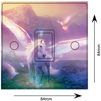 Unicorn Fantasy Fairytale Light Switch Sticker Cover Vinyl Skin Wall Decal