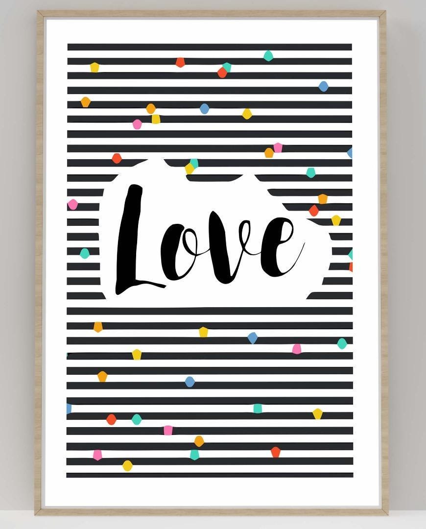 Love Reminder Inspiration Motivation Nursery Wall Decor Art Poster Print