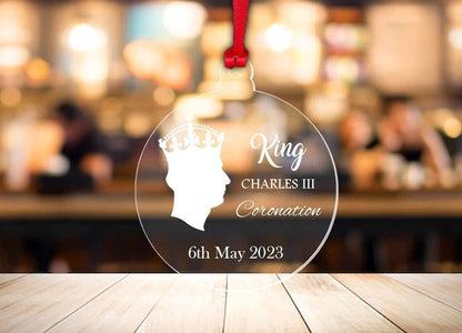 King Charles III Coronation Bauble Souvenir Commemorative Hanging Decoration