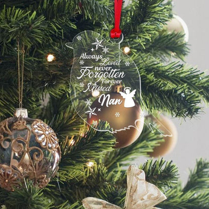 Personalised Robin Memorial Bauble: Acrylic Christmas Keepsake Gift