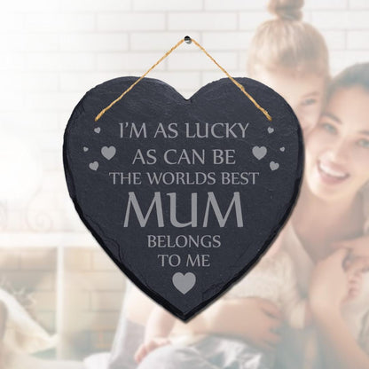 I Love You Mum Gifts Slate Sign For Birthday Someone Special Mummy Mothers Day Plaque