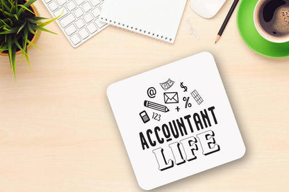 Funny Accountant Mug & Coaster Set: Accounting Life Gift