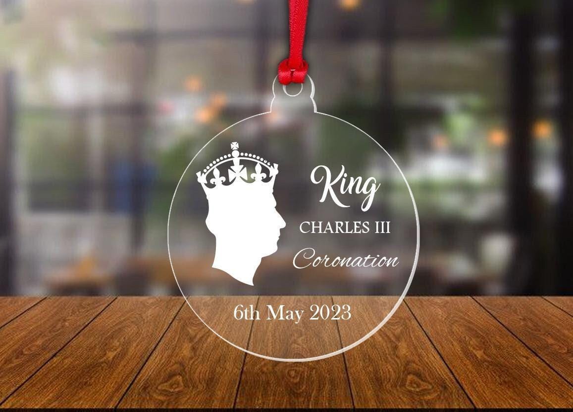 King Charles III Coronation Bauble Souvenir Commemorative Hanging Decoration